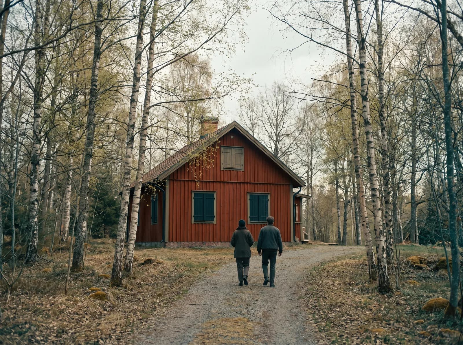 A summer house among birches