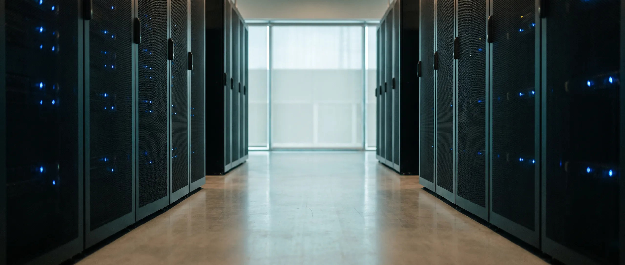 A server room aisle